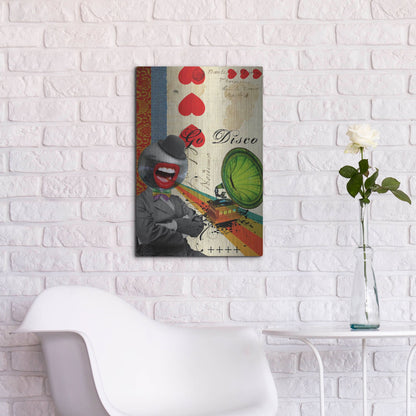 Luxe Metal Art 'Go Disco' by Elo Marc, Metal Wall Art,16x24