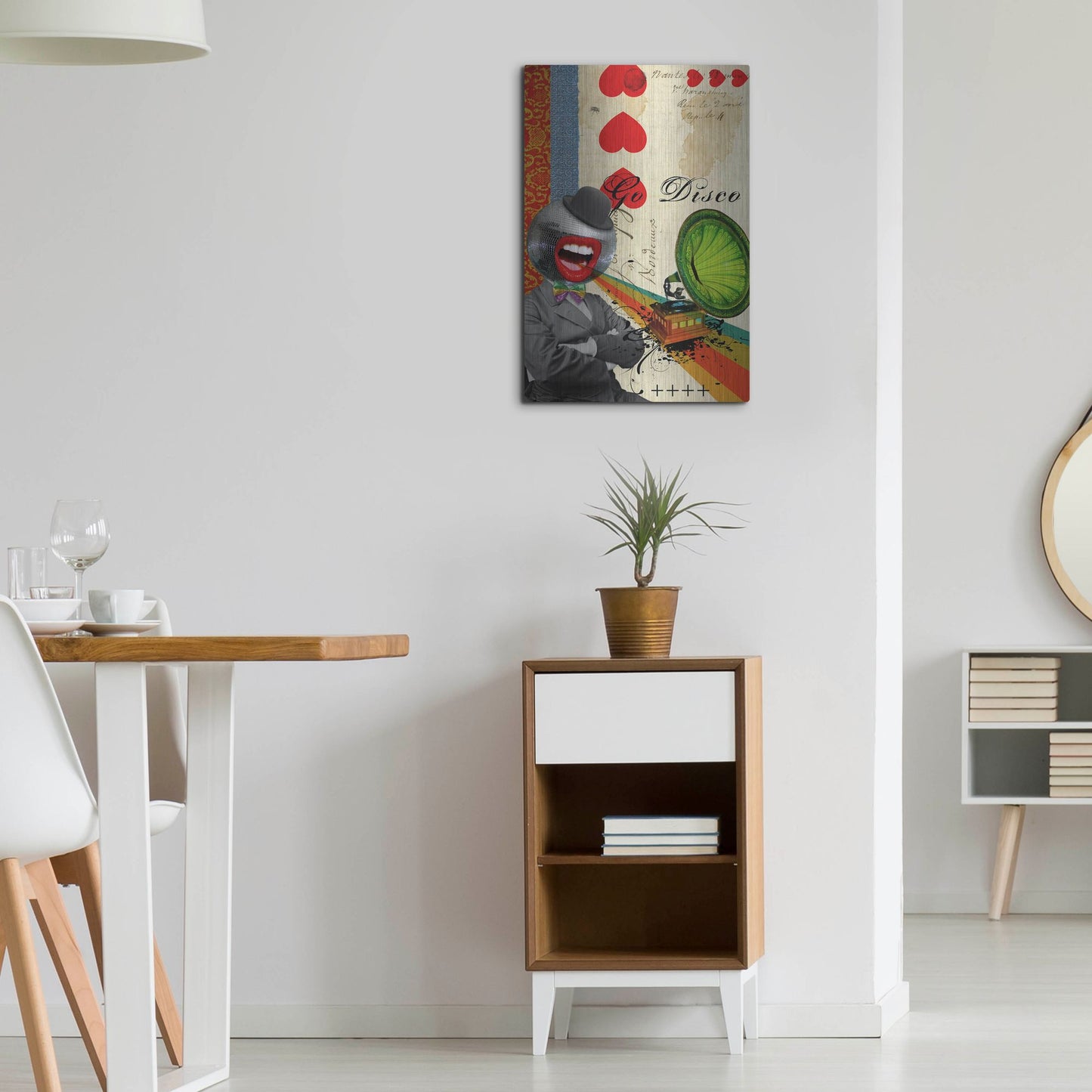 Luxe Metal Art 'Go Disco' by Elo Marc, Metal Wall Art,16x24
