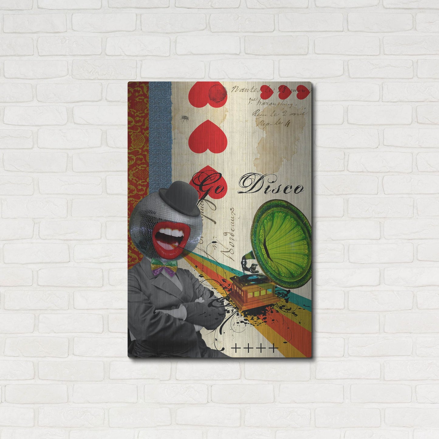 Luxe Metal Art 'Go Disco' by Elo Marc, Metal Wall Art,24x36