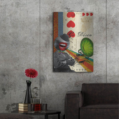 Luxe Metal Art 'Go Disco' by Elo Marc, Metal Wall Art,24x36