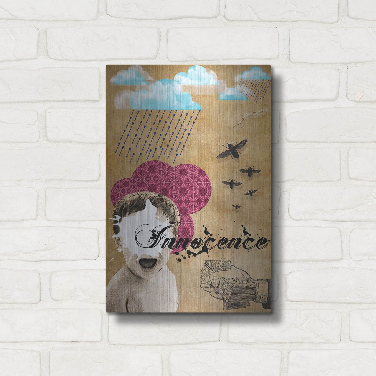 Luxe Metal Art 'Innocence' by Elo Marc, Metal Wall Art,12x16