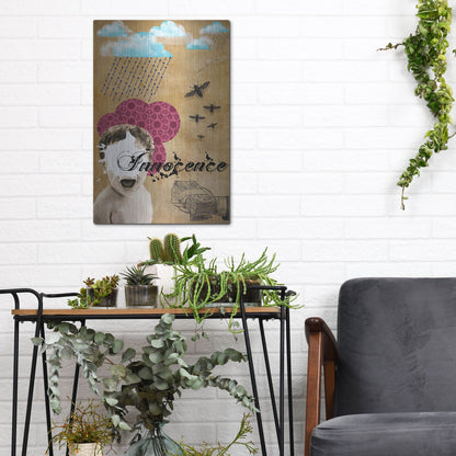 Luxe Metal Art 'Innocence' by Elo Marc, Metal Wall Art,12x16