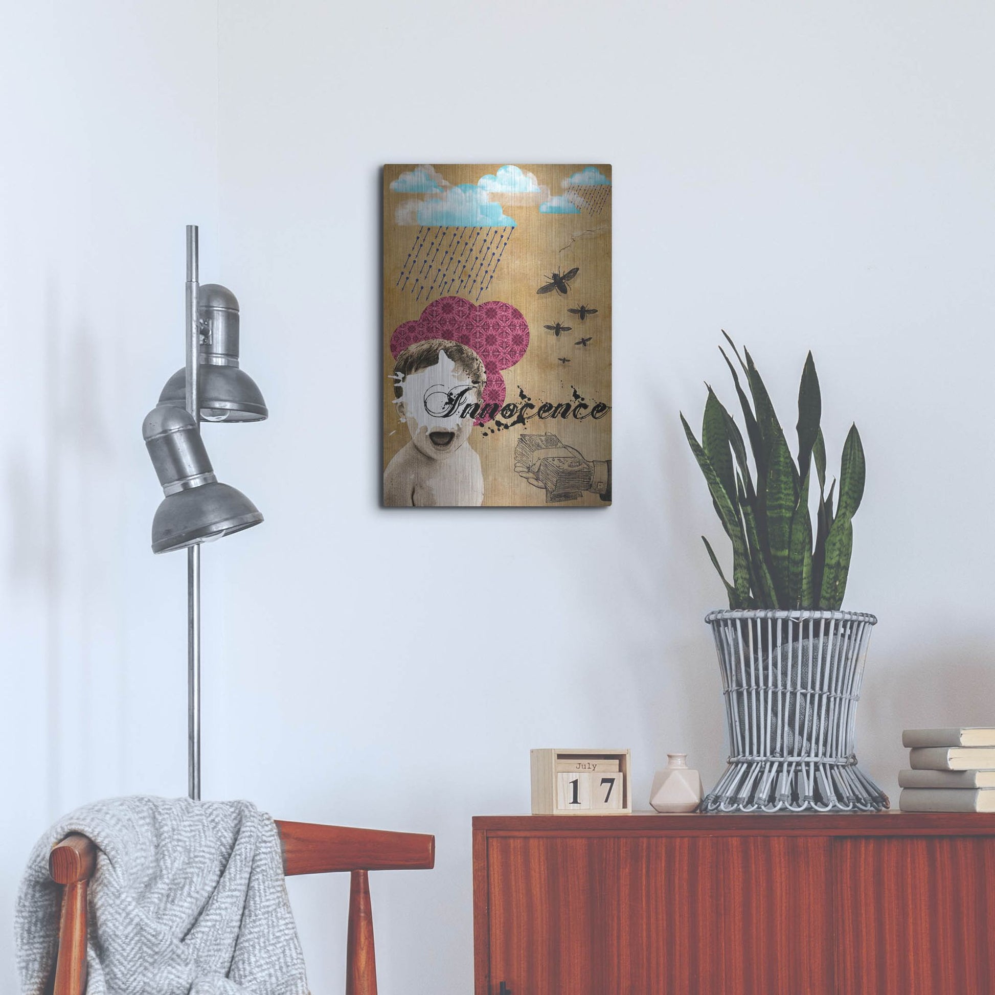 Luxe Metal Art 'Innocence' by Elo Marc, Metal Wall Art,16x24