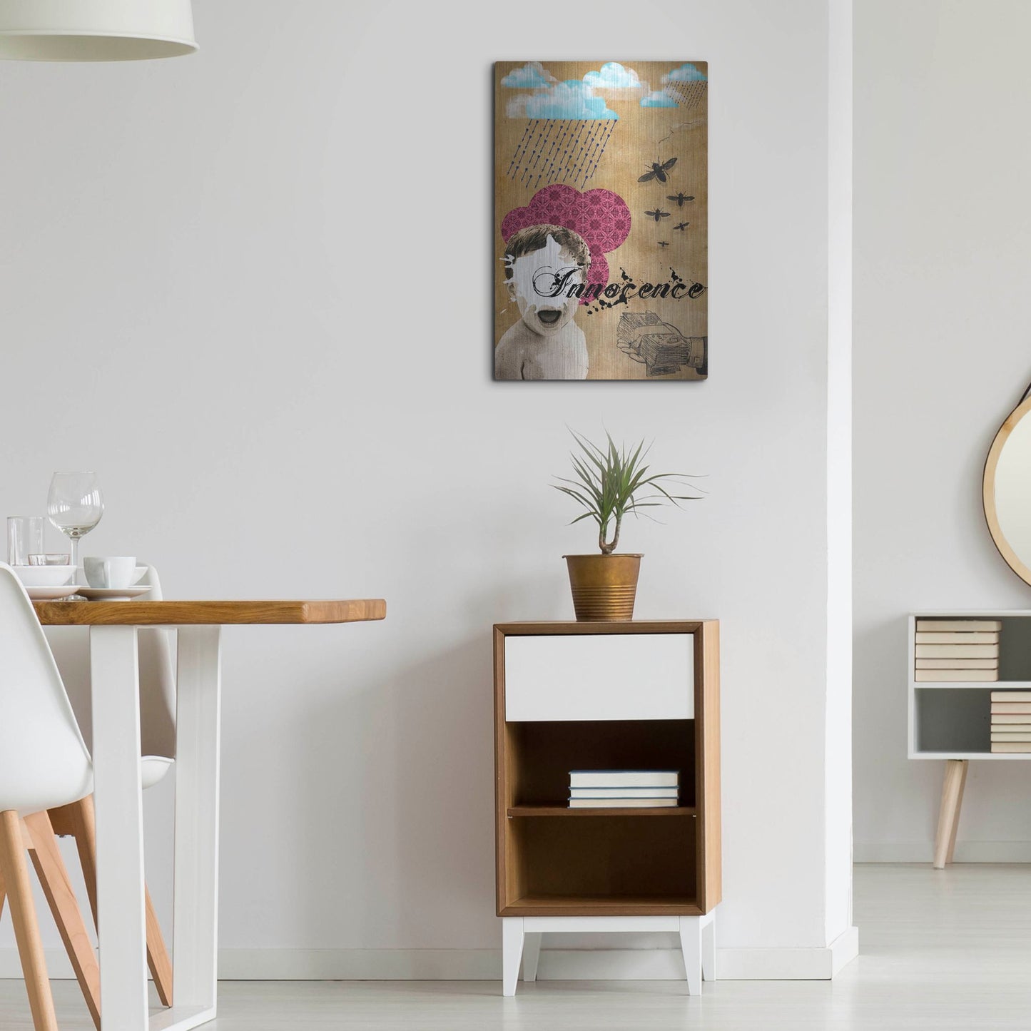 Luxe Metal Art 'Innocence' by Elo Marc, Metal Wall Art,16x24