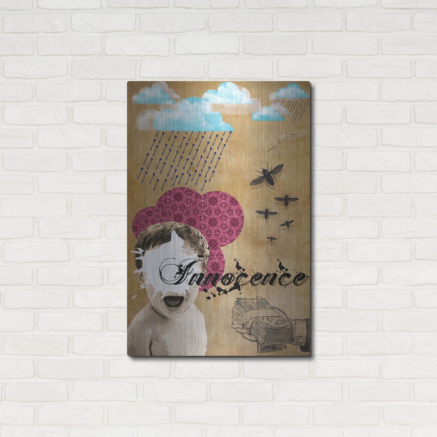 Luxe Metal Art 'Innocence' by Elo Marc, Metal Wall Art,24x36