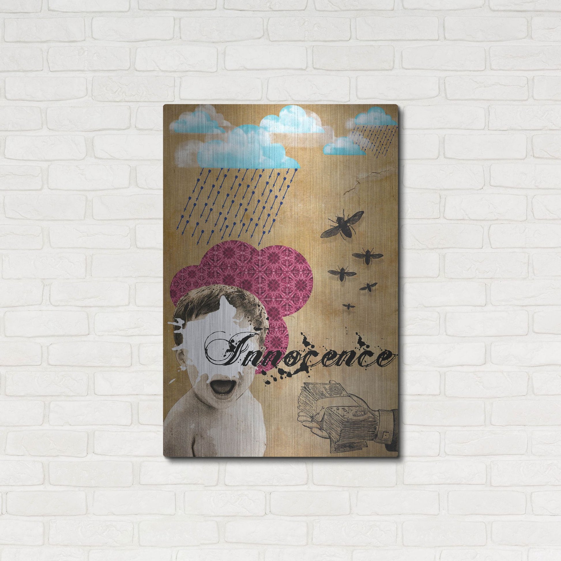 Luxe Metal Art 'Innocence' by Elo Marc, Metal Wall Art,24x36