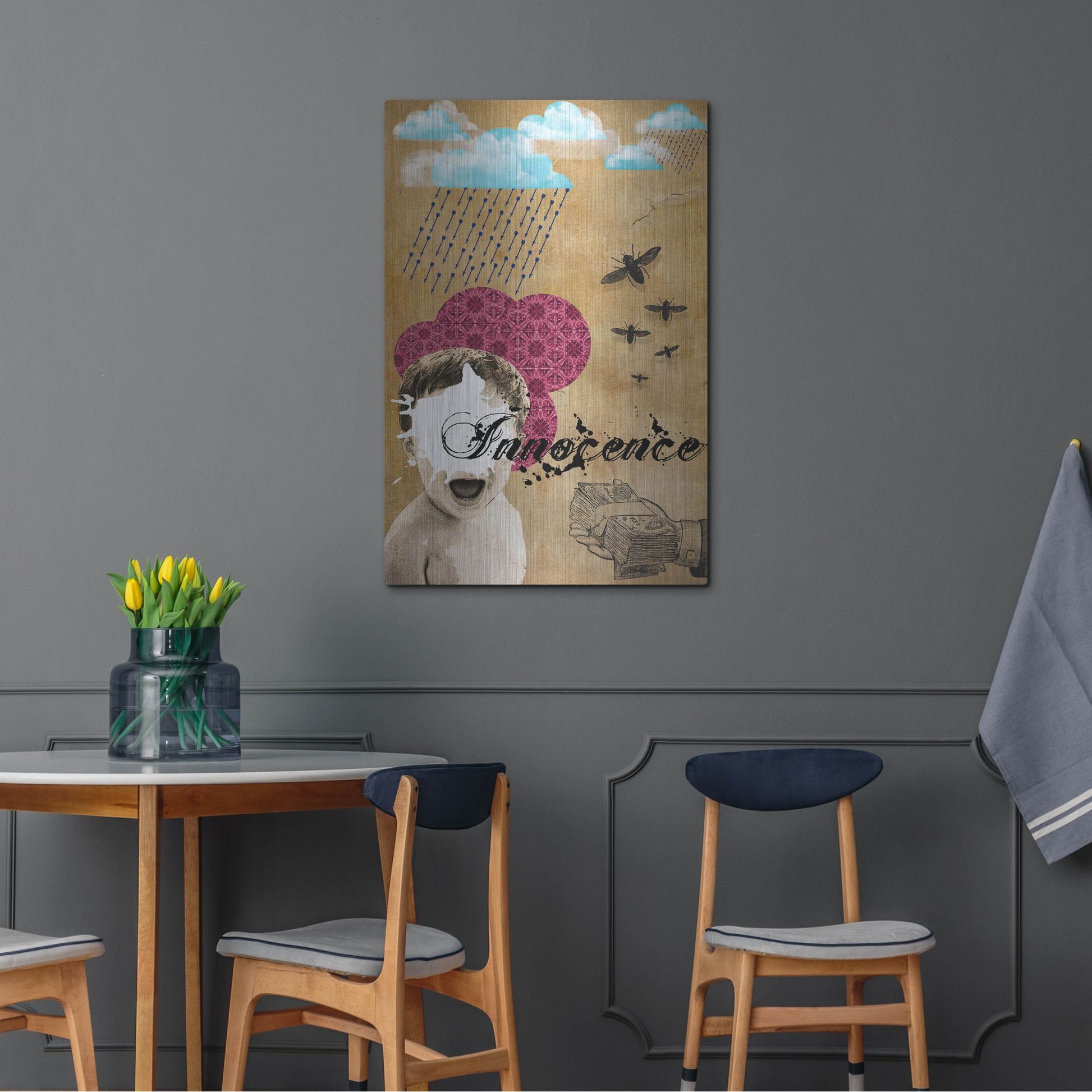 Luxe Metal Art 'Innocence' by Elo Marc, Metal Wall Art,24x36