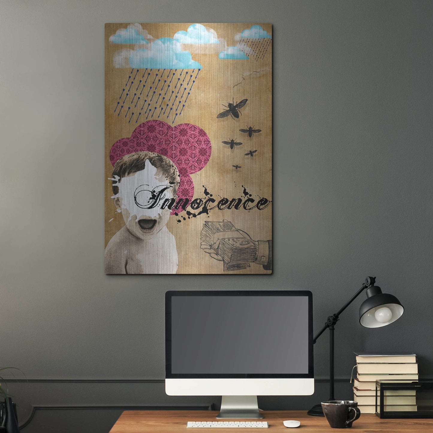 Luxe Metal Art 'Innocence' by Elo Marc, Metal Wall Art,24x36