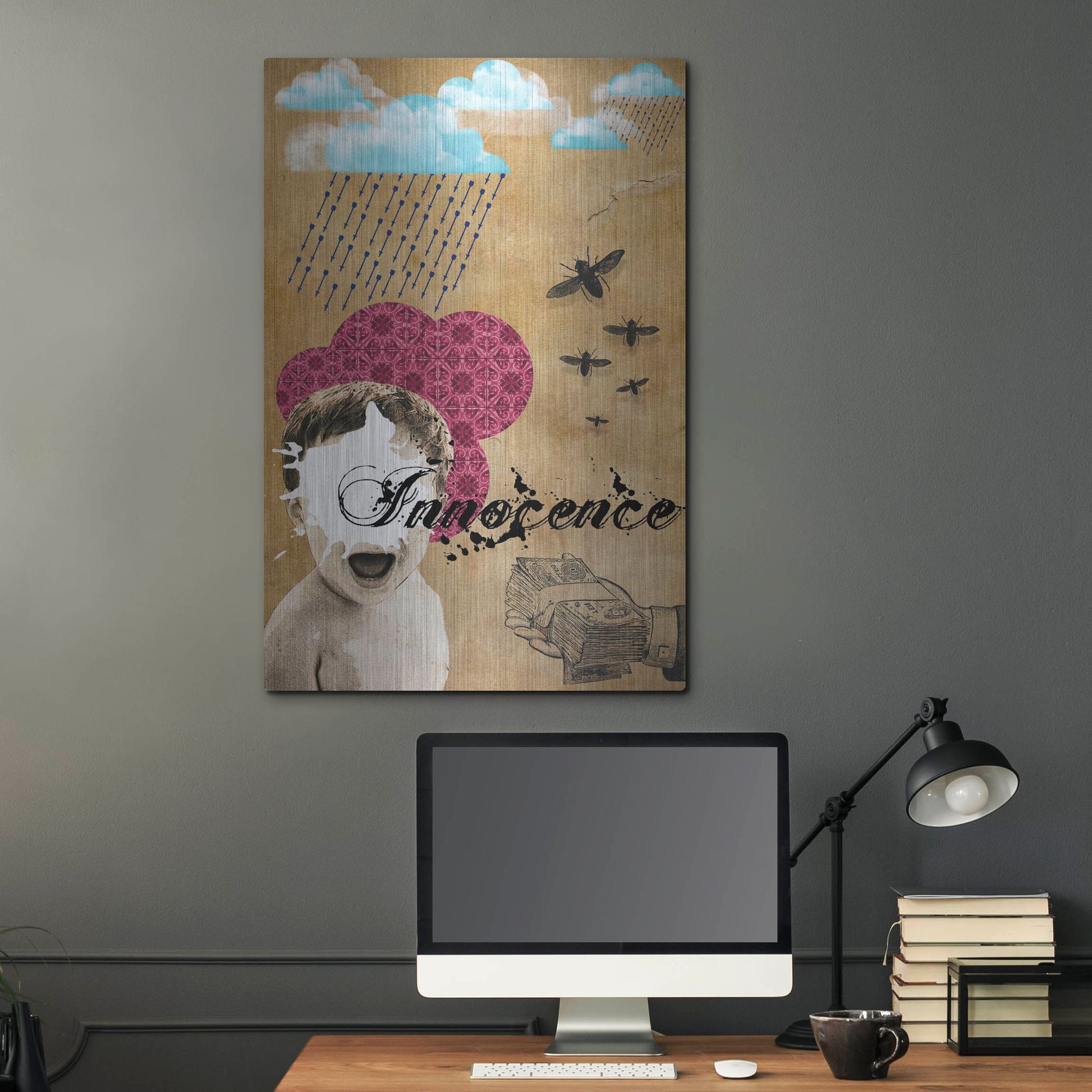 Luxe Metal Art 'Innocence' by Elo Marc, Metal Wall Art,24x36