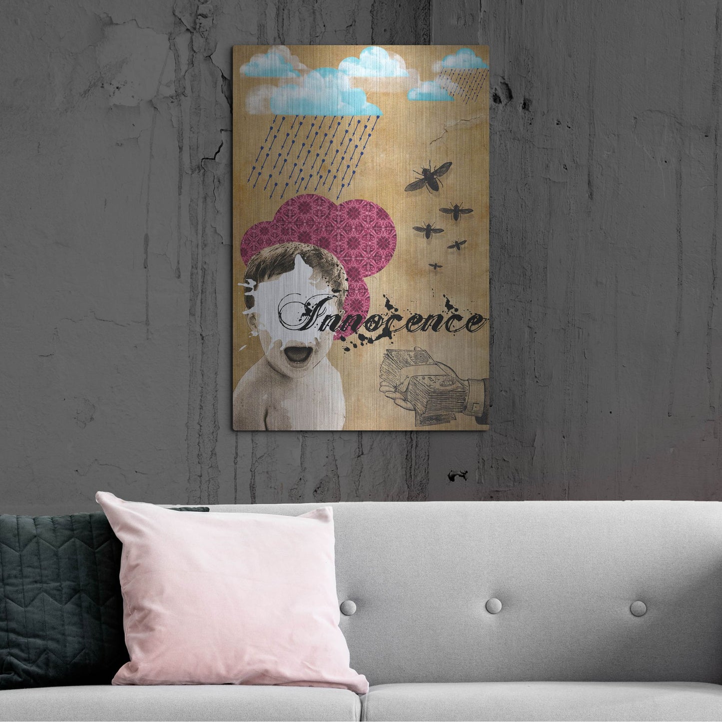 Luxe Metal Art 'Innocence' by Elo Marc, Metal Wall Art,24x36