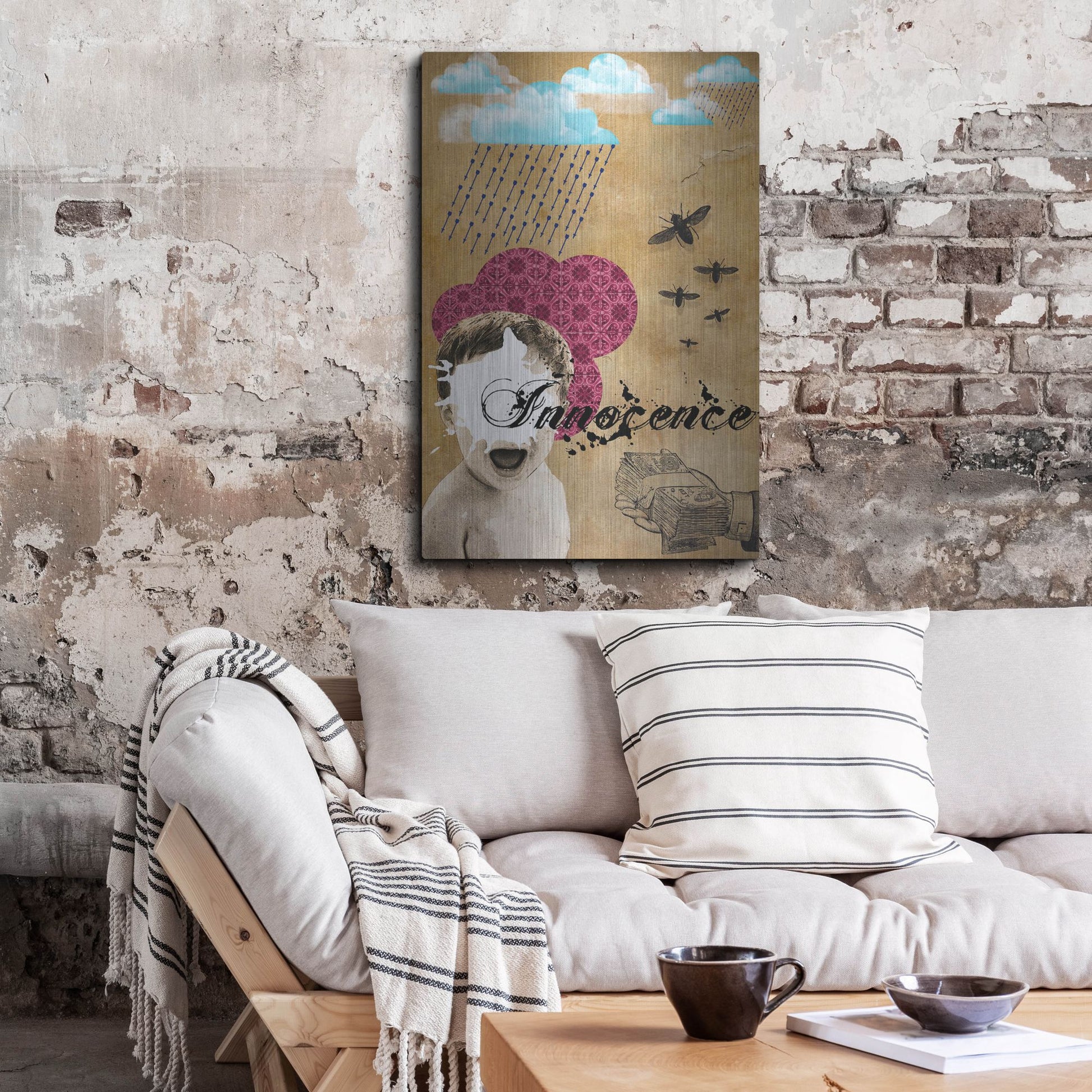 Luxe Metal Art 'Innocence' by Elo Marc, Metal Wall Art,24x36
