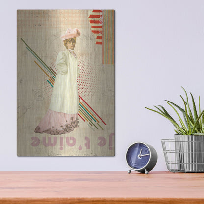 Luxe Metal Art 'Je T'aime' by Elo Marc, Metal Wall Art,12x16