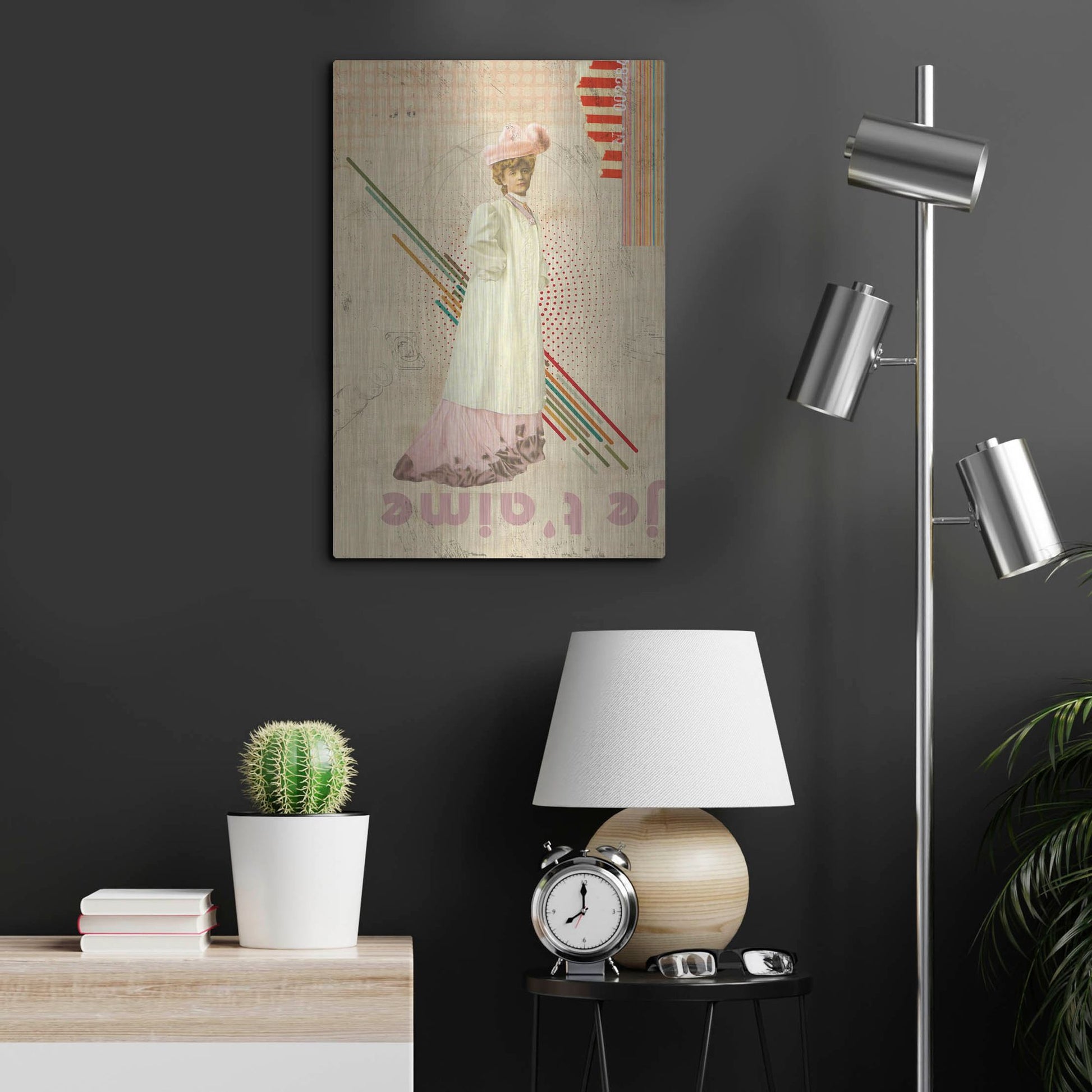 Luxe Metal Art 'Je T'aime' by Elo Marc, Metal Wall Art,16x24