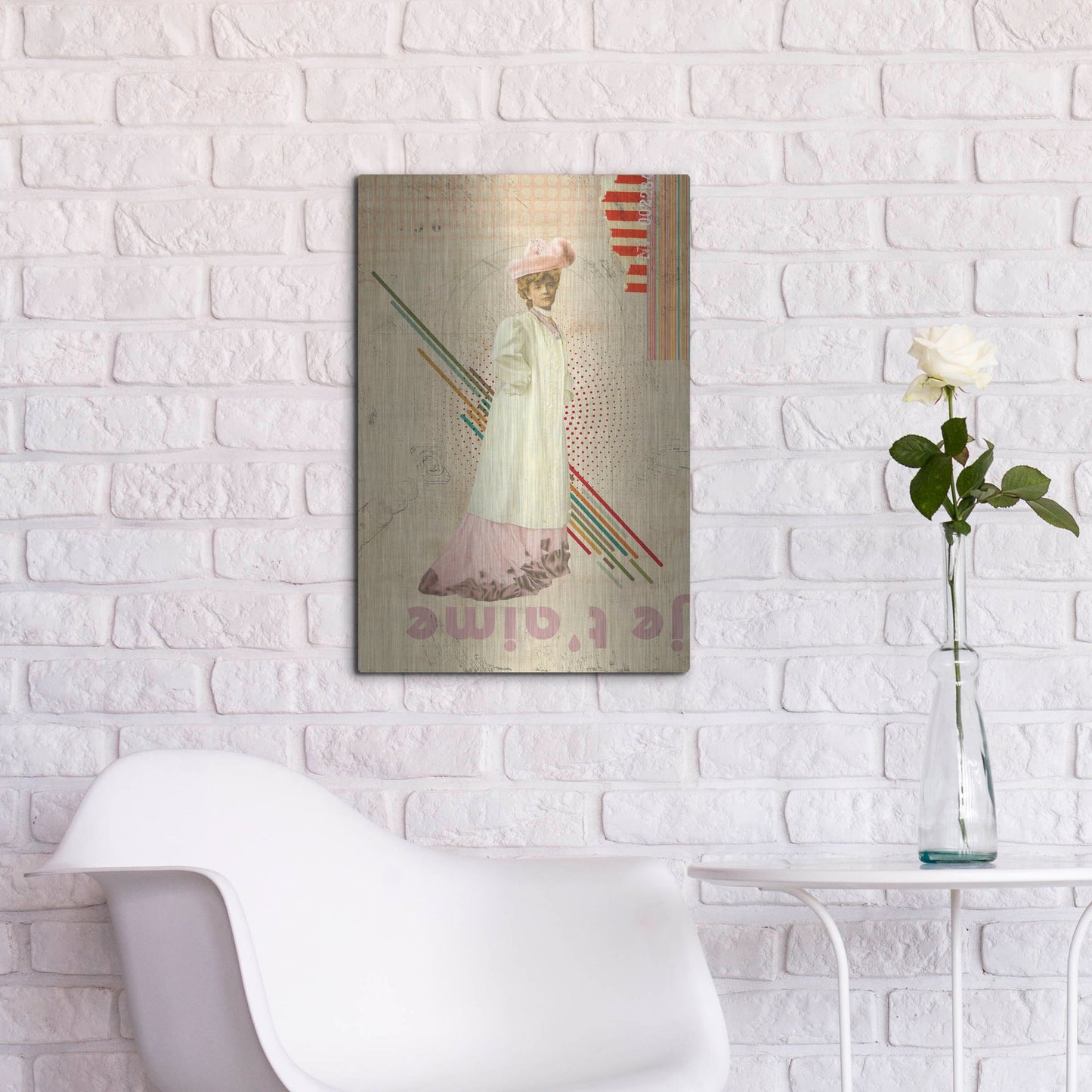 Luxe Metal Art 'Je T'aime' by Elo Marc, Metal Wall Art,16x24