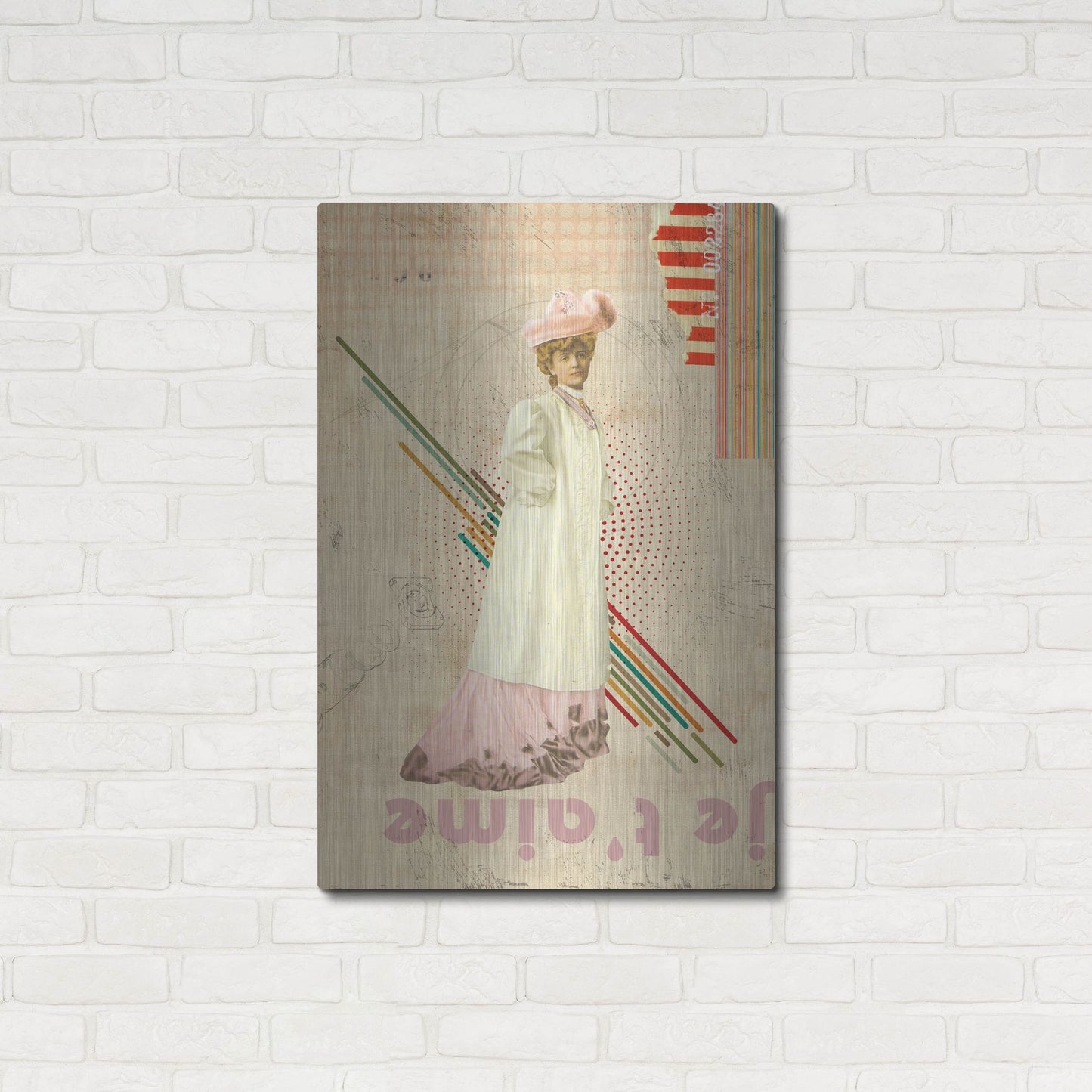 Luxe Metal Art 'Je T'aime' by Elo Marc, Metal Wall Art,24x36