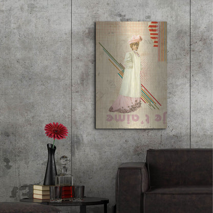 Luxe Metal Art 'Je T'aime' by Elo Marc, Metal Wall Art,24x36