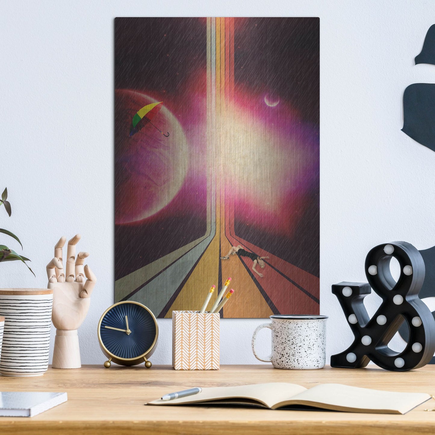 Luxe Metal Art 'Lost' by Elo Marc, Metal Wall Art,12x16
