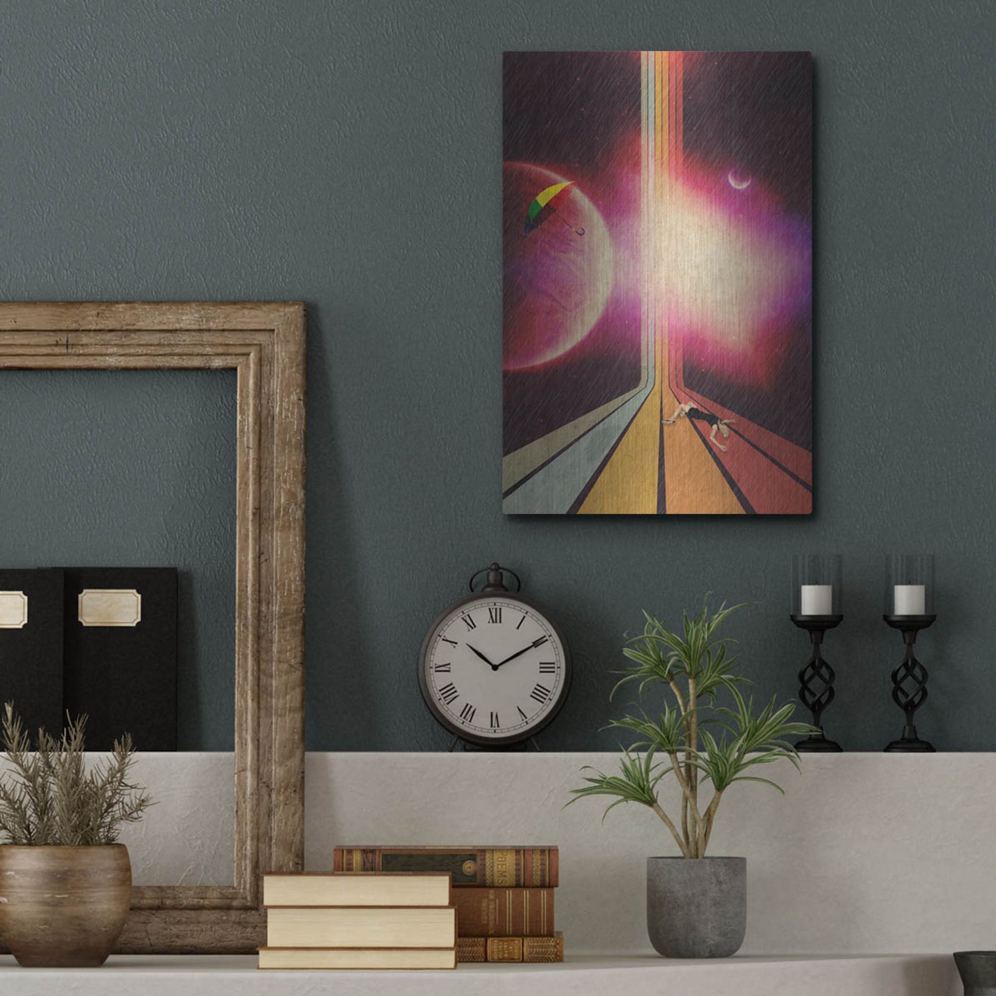 Luxe Metal Art 'Lost' by Elo Marc, Metal Wall Art,12x16