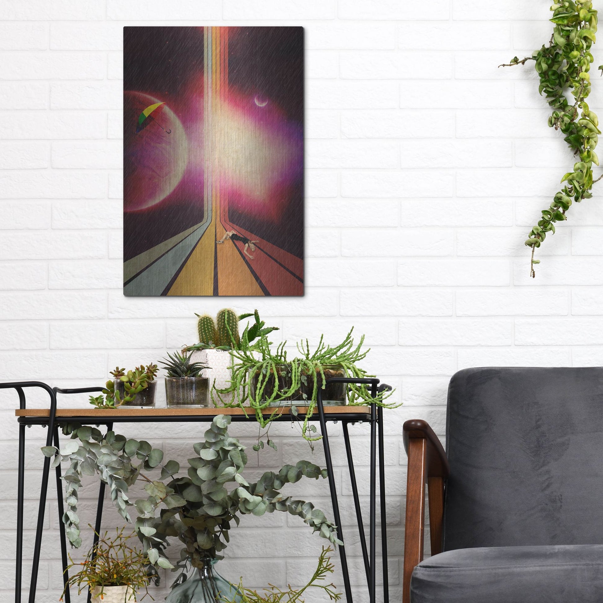 Luxe Metal Art 'Lost' by Elo Marc, Metal Wall Art,12x16