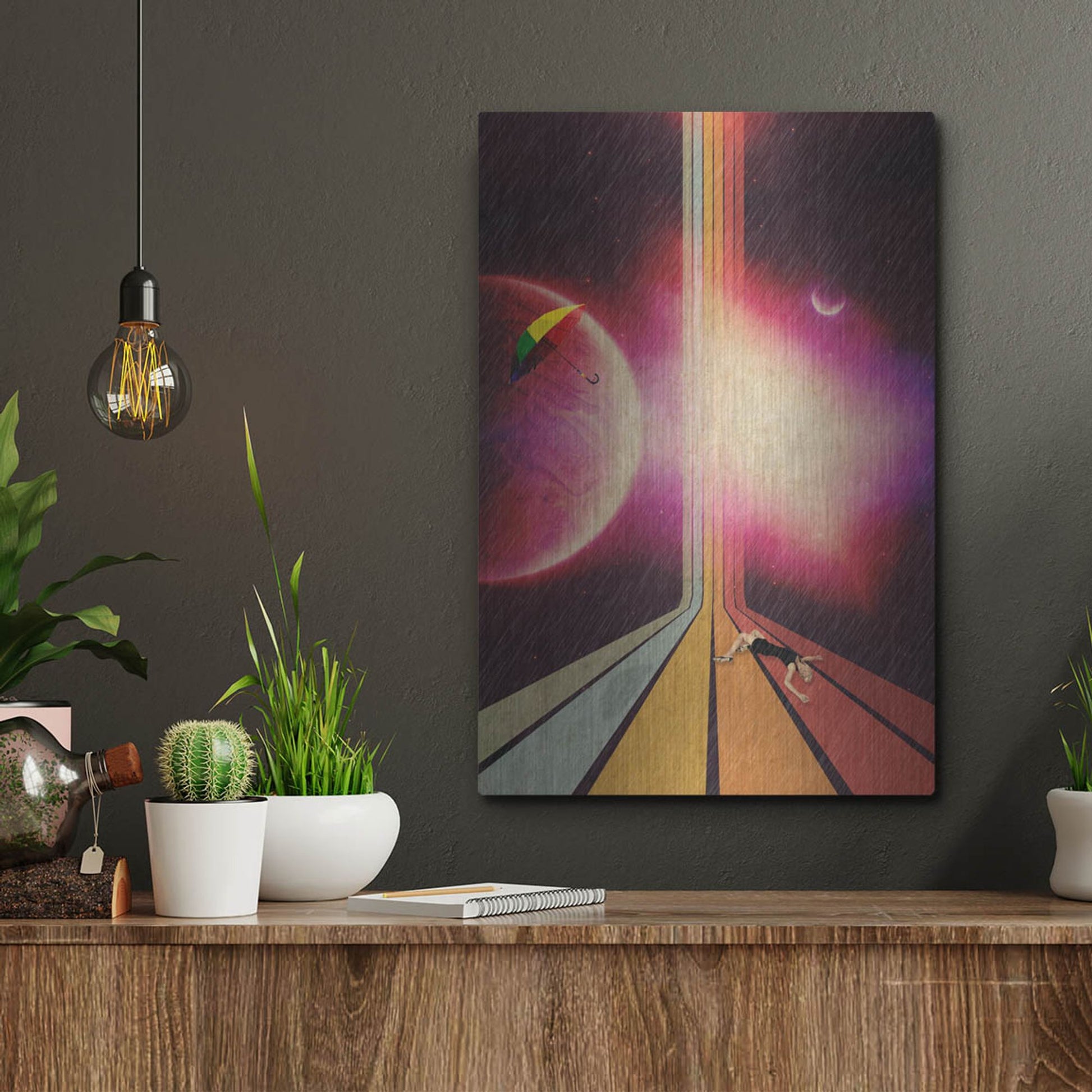 Luxe Metal Art 'Lost' by Elo Marc, Metal Wall Art,12x16