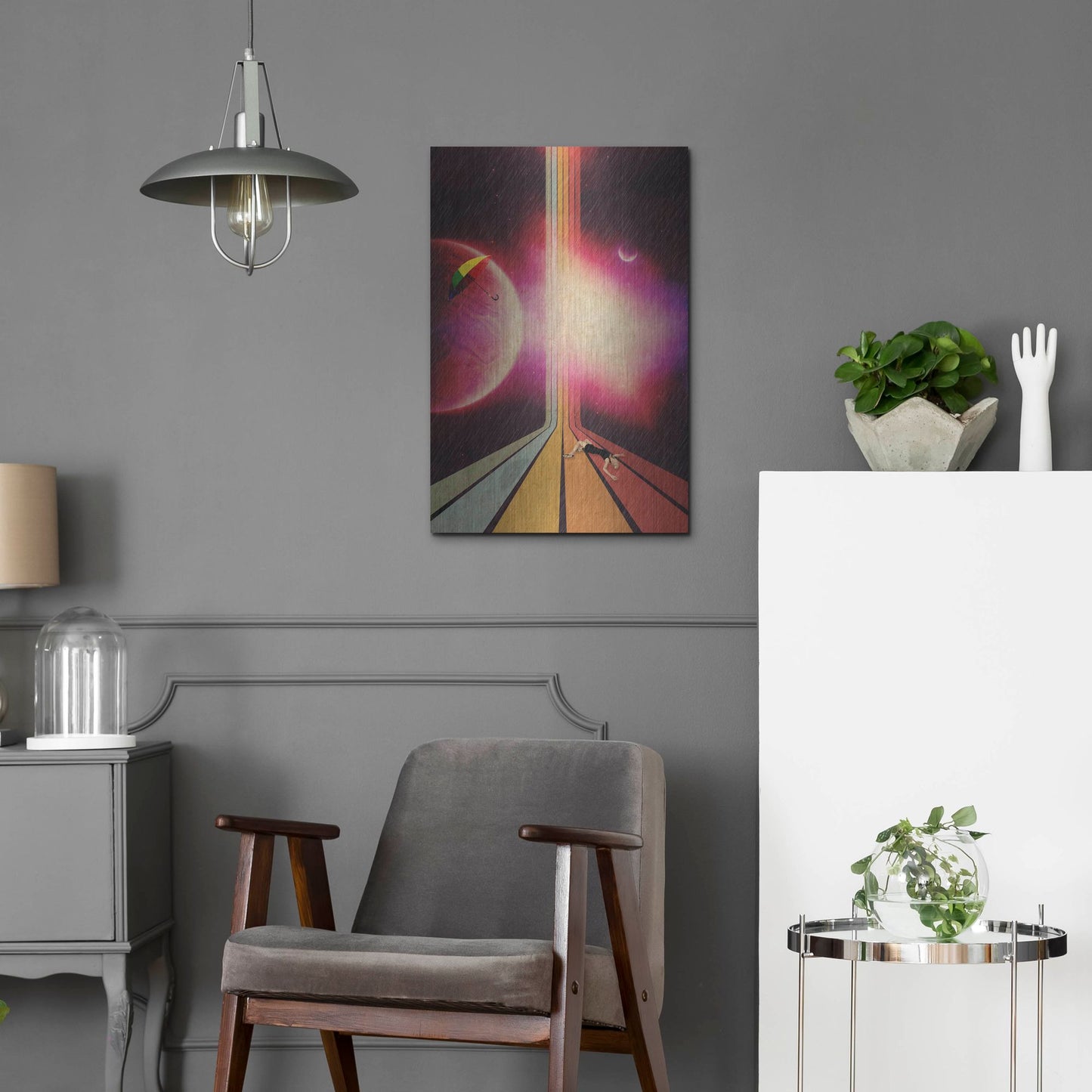 Luxe Metal Art 'Lost' by Elo Marc, Metal Wall Art,16x24