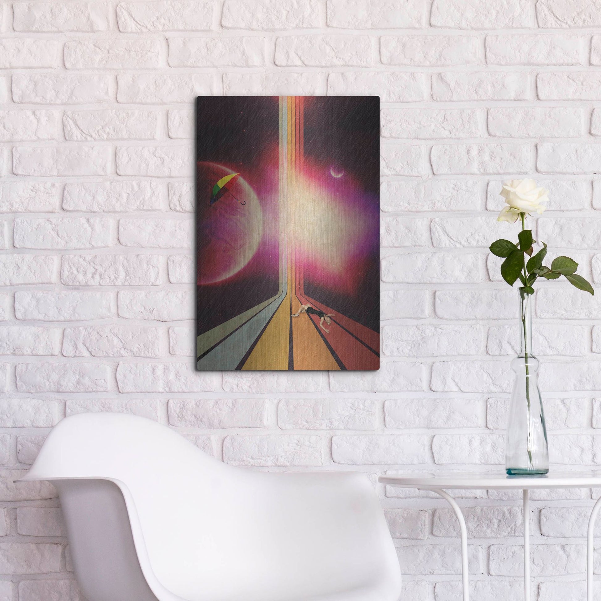 Luxe Metal Art 'Lost' by Elo Marc, Metal Wall Art,16x24
