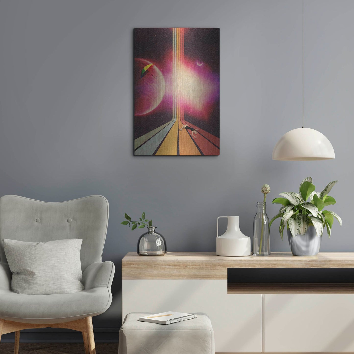 Luxe Metal Art 'Lost' by Elo Marc, Metal Wall Art,16x24