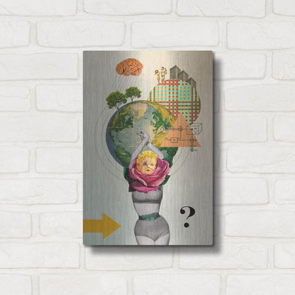 Luxe Metal Art 'Mother Nature' by Elo Marc, Metal Wall Art,12x16