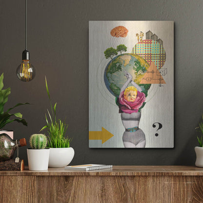 Luxe Metal Art 'Mother Nature' by Elo Marc, Metal Wall Art,12x16