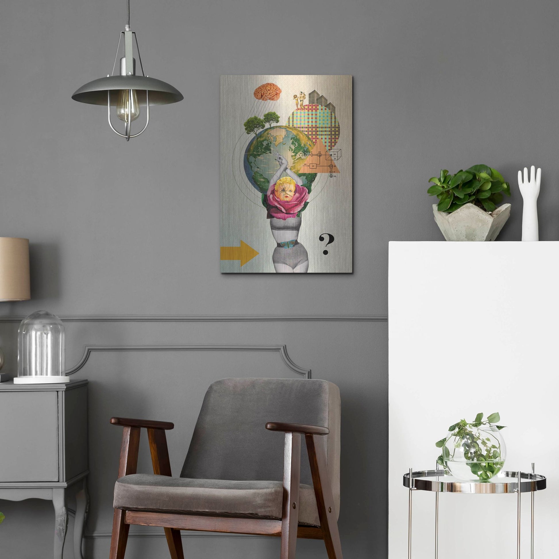 Luxe Metal Art 'Mother Nature' by Elo Marc, Metal Wall Art,16x24