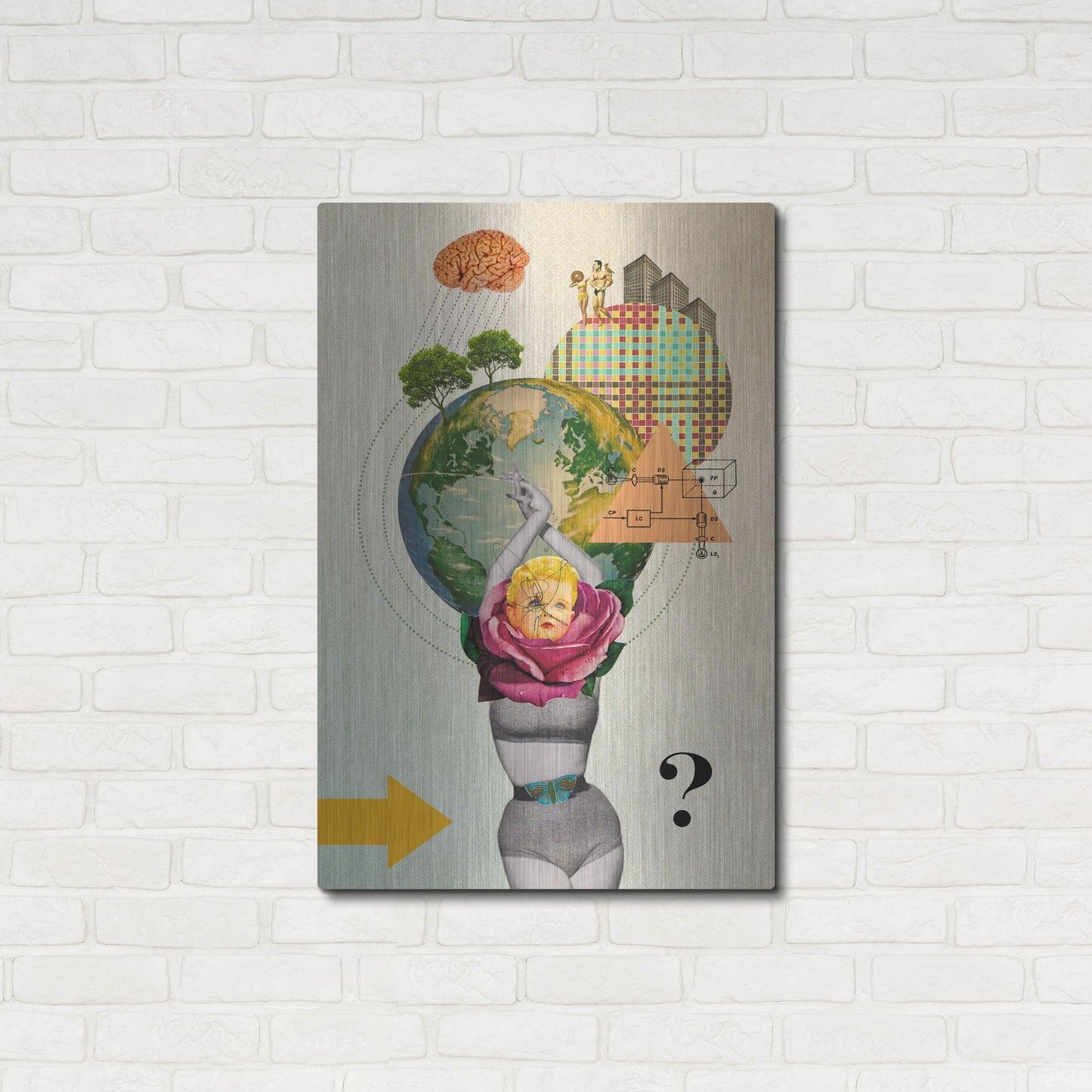 Luxe Metal Art 'Mother Nature' by Elo Marc, Metal Wall Art,24x36