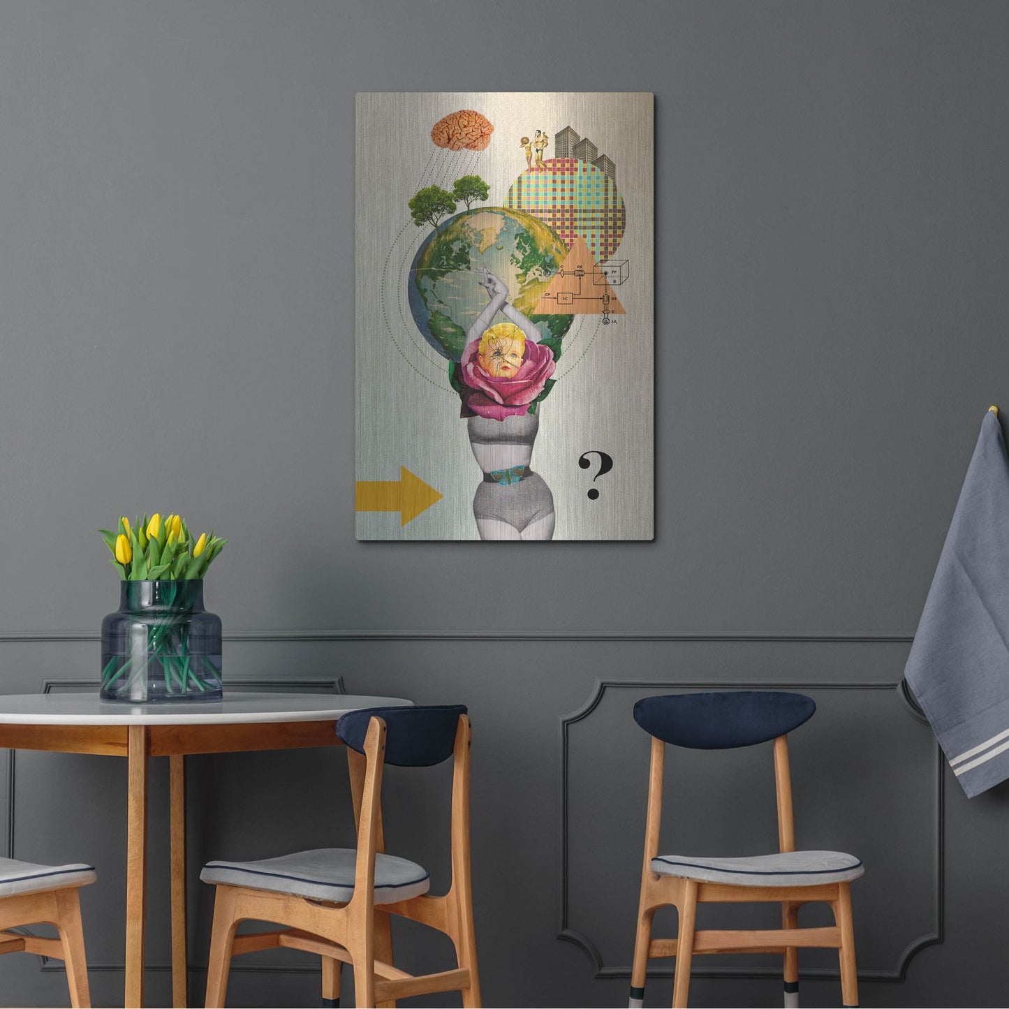 Luxe Metal Art 'Mother Nature' by Elo Marc, Metal Wall Art,24x36