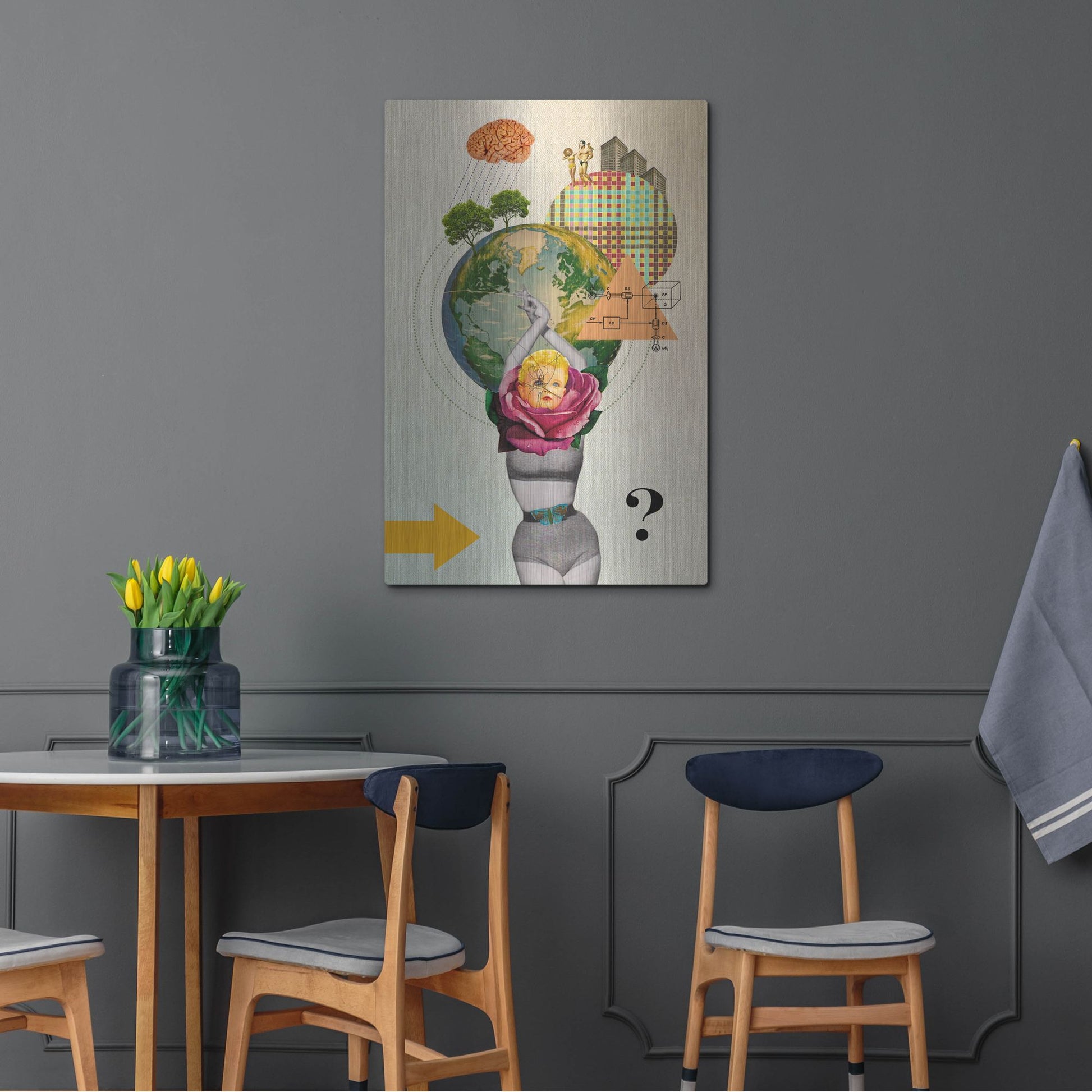 Luxe Metal Art 'Mother Nature' by Elo Marc, Metal Wall Art,24x36