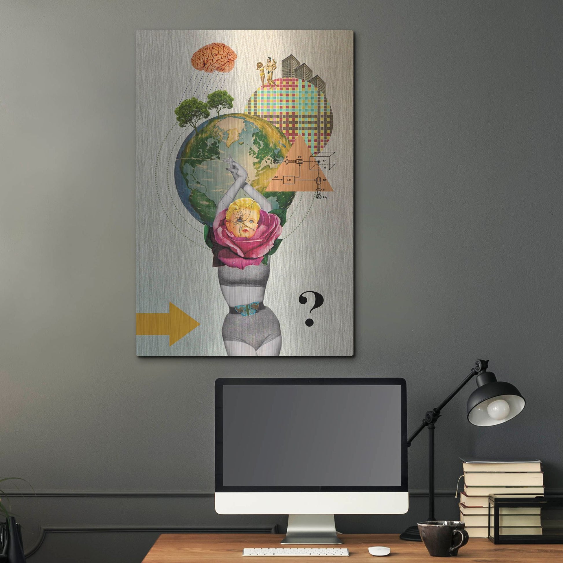 Luxe Metal Art 'Mother Nature' by Elo Marc, Metal Wall Art,24x36