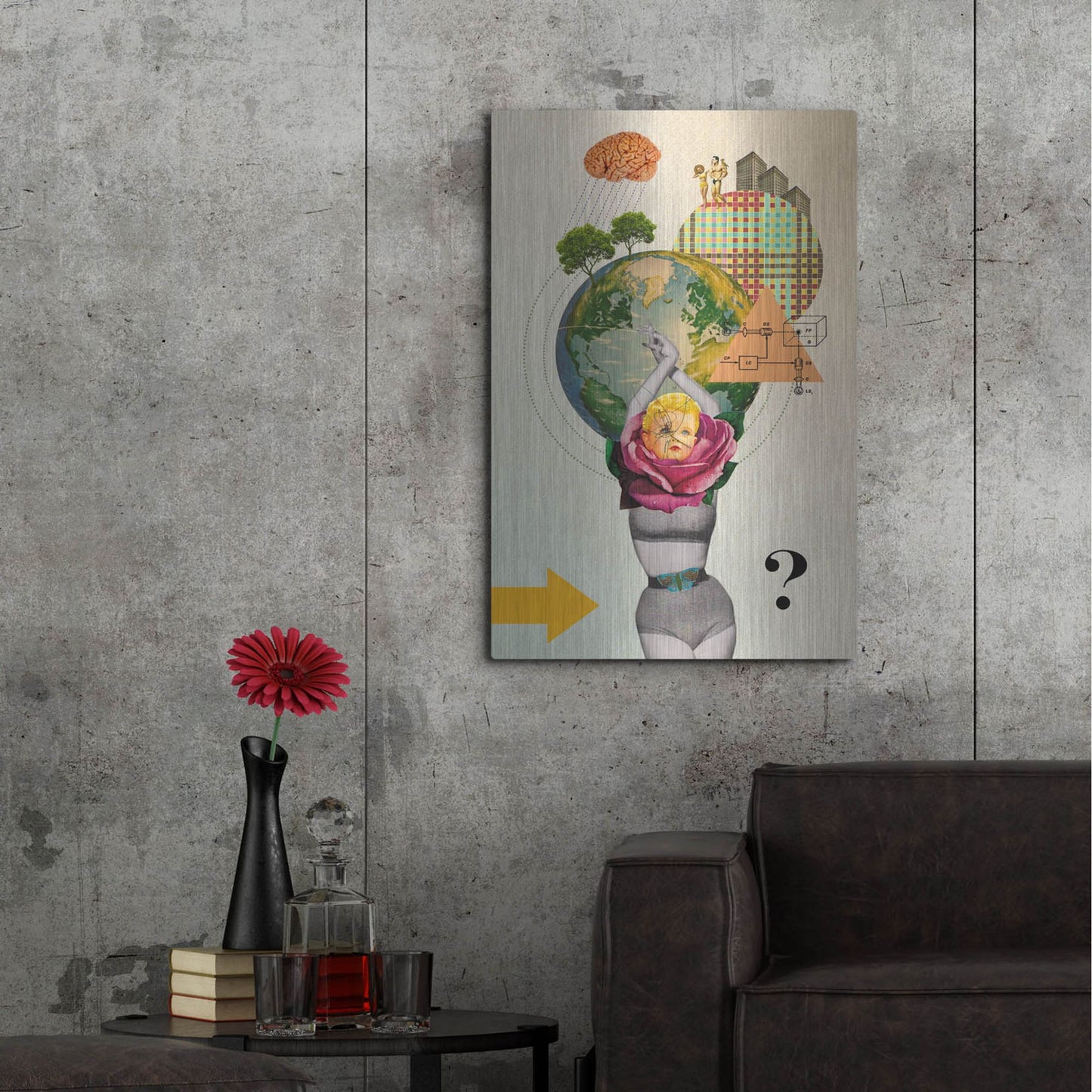 Luxe Metal Art 'Mother Nature' by Elo Marc, Metal Wall Art,24x36