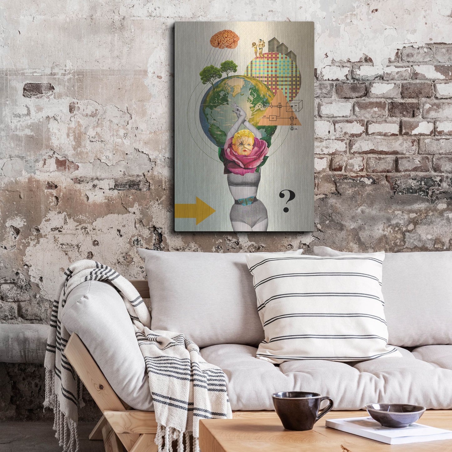 Luxe Metal Art 'Mother Nature' by Elo Marc, Metal Wall Art,24x36