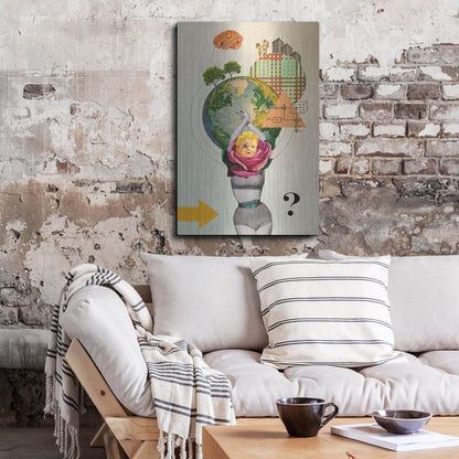 Luxe Metal Art 'Mother Nature' by Elo Marc, Metal Wall Art,24x36