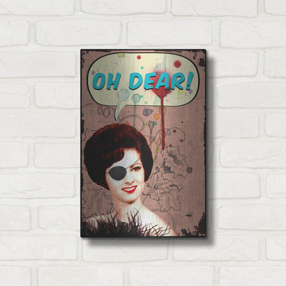 Luxe Metal Art 'Oh Dear' by Elo Marc, Metal Wall Art,12x16