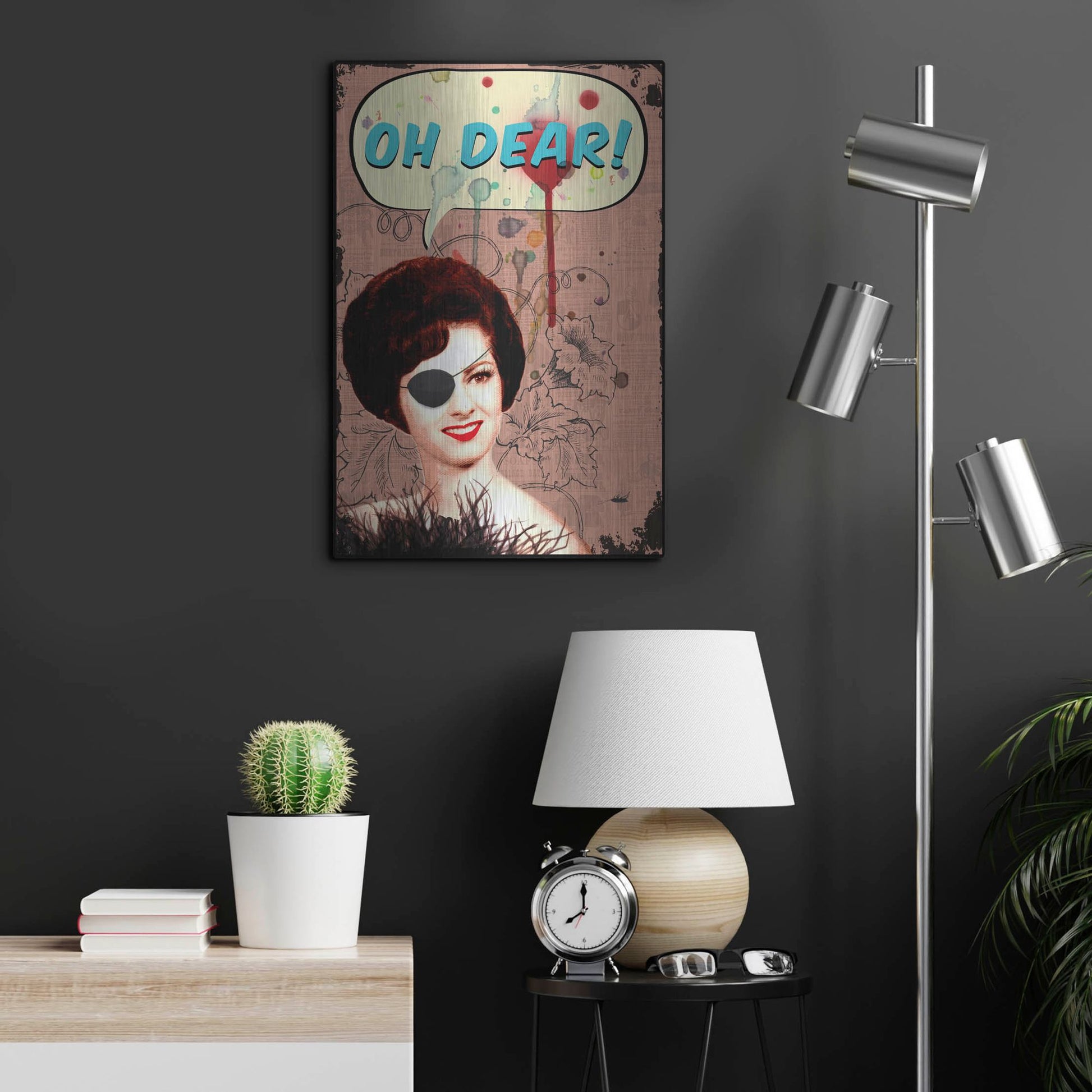 Luxe Metal Art 'Oh Dear' by Elo Marc, Metal Wall Art,16x24