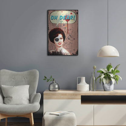 Luxe Metal Art 'Oh Dear' by Elo Marc, Metal Wall Art,16x24