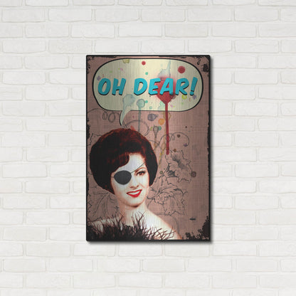 Luxe Metal Art 'Oh Dear' by Elo Marc, Metal Wall Art,24x36