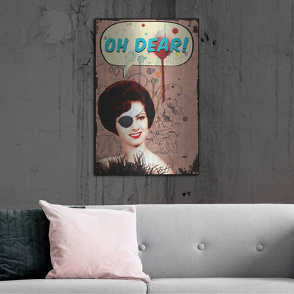 Luxe Metal Art 'Oh Dear' by Elo Marc, Metal Wall Art,24x36