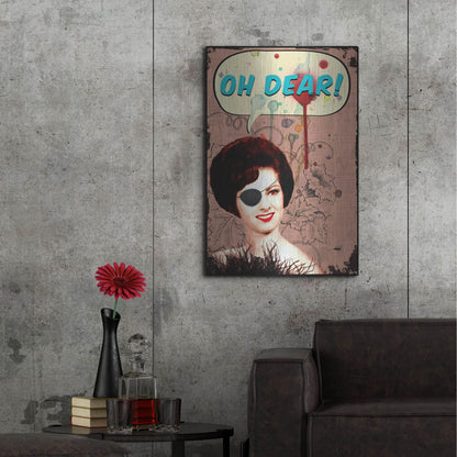 Luxe Metal Art 'Oh Dear' by Elo Marc, Metal Wall Art,24x36