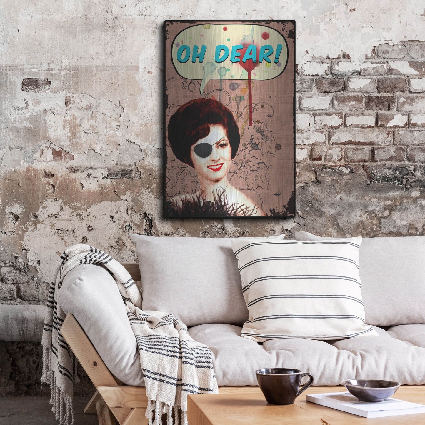 Luxe Metal Art 'Oh Dear' by Elo Marc, Metal Wall Art,24x36