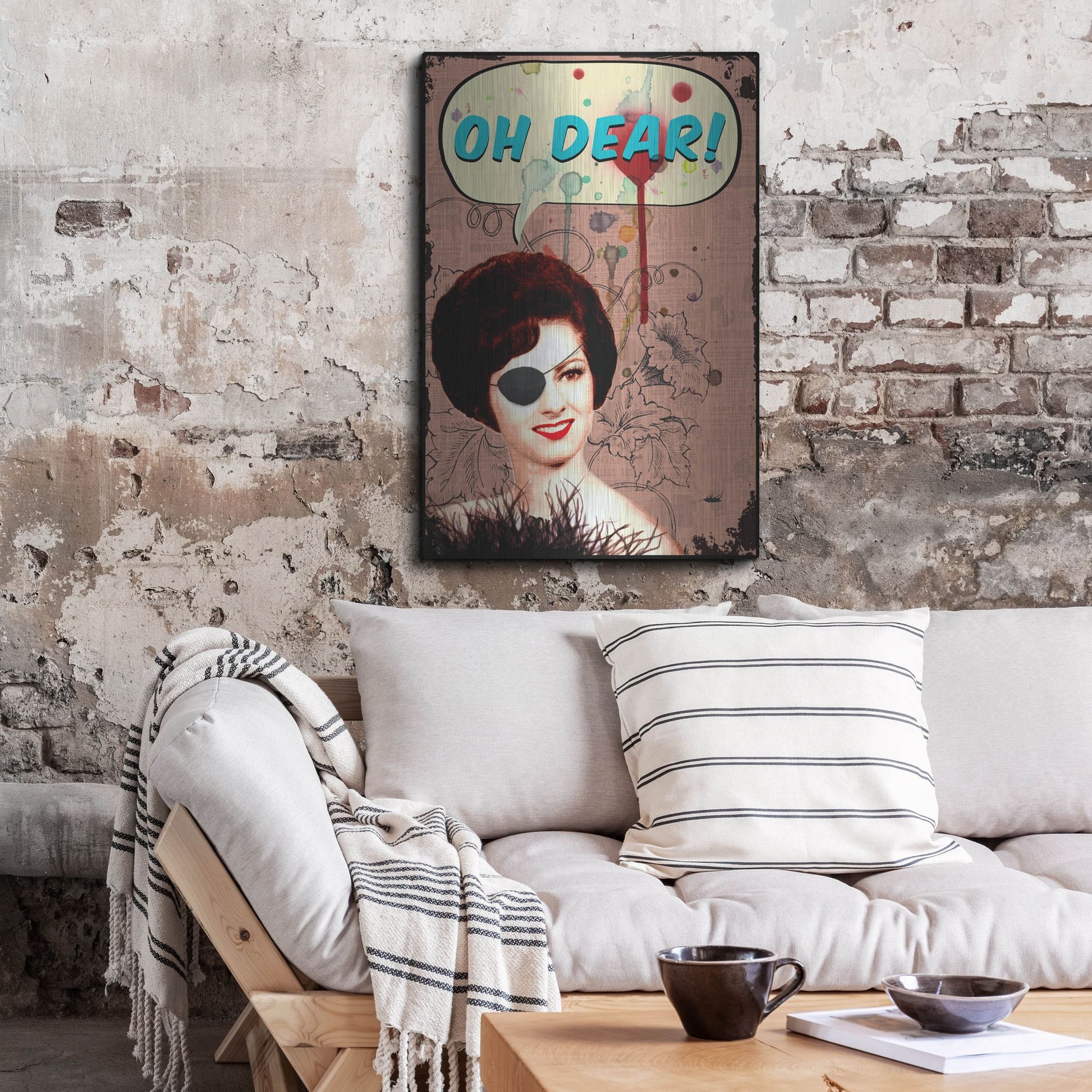Luxe Metal Art 'Oh Dear' by Elo Marc, Metal Wall Art,24x36