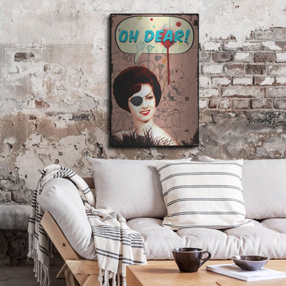 Luxe Metal Art 'Oh Dear' by Elo Marc, Metal Wall Art,24x36