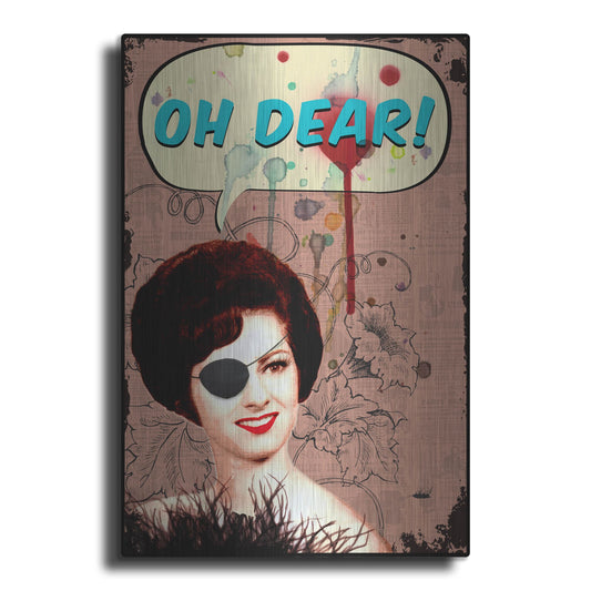 Luxe Metal Art 'Oh Dear' by Elo Marc, Metal Wall Art