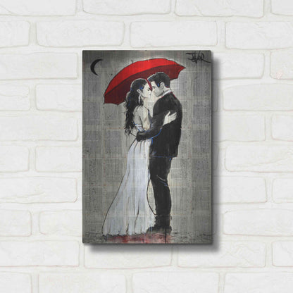 Luxe Metal Art 'Some Rainy Night' by Loui Jover, Metal Wall Art,12x16