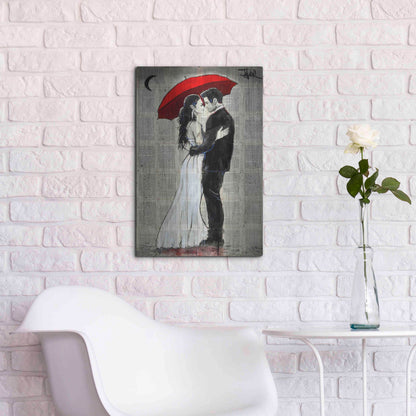 Luxe Metal Art 'Some Rainy Night' by Loui Jover, Metal Wall Art,16x24