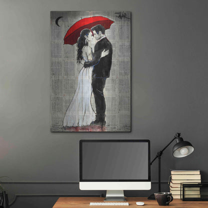 Luxe Metal Art 'Some Rainy Night' by Loui Jover, Metal Wall Art,24x36